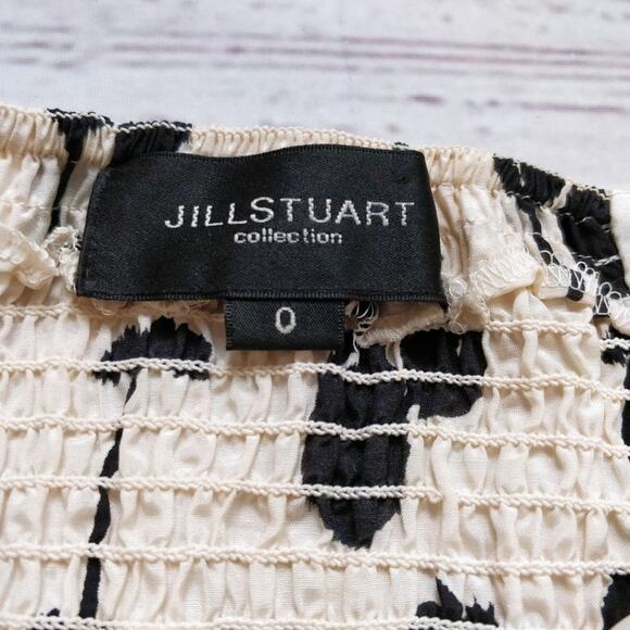 JILL STUART COLLECTION Lindsay Cherry Print Dress White and Black Strapless Sz 0 - Picture 4 of 7